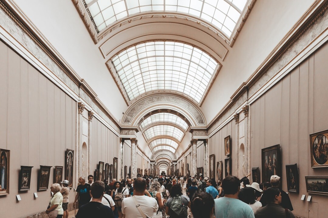 group of people exploring museum