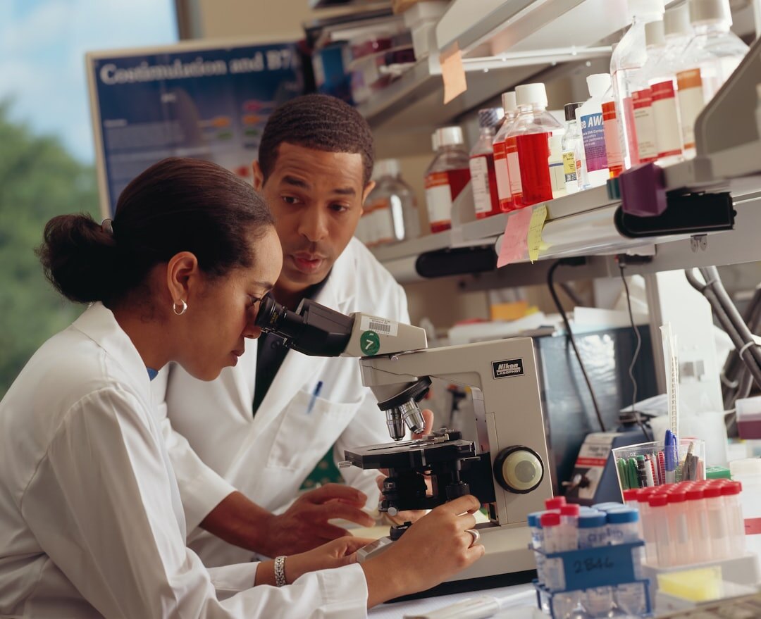 group of researchers studying